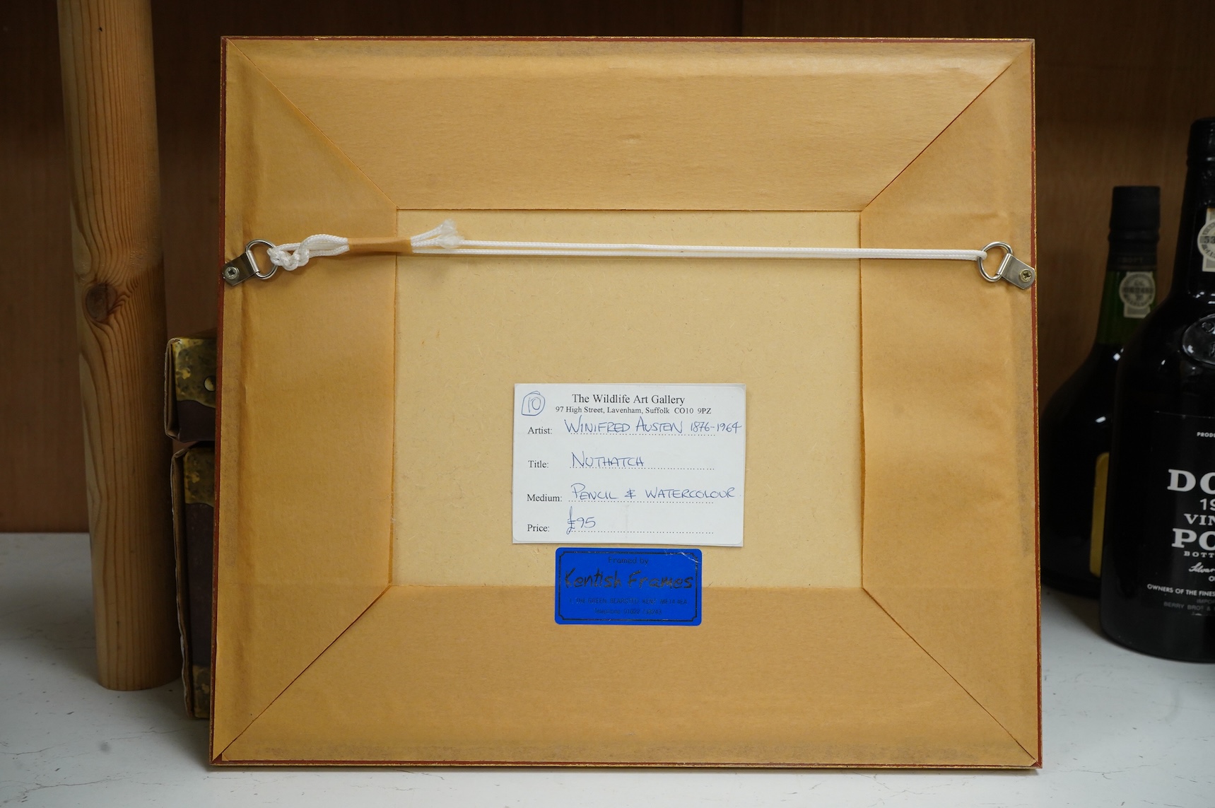 Winifred Austin (1876-1964), ‘Nuthatch’, The Wildlife Art Gallery label verso, pencil and watercolour, 16 x 21cm